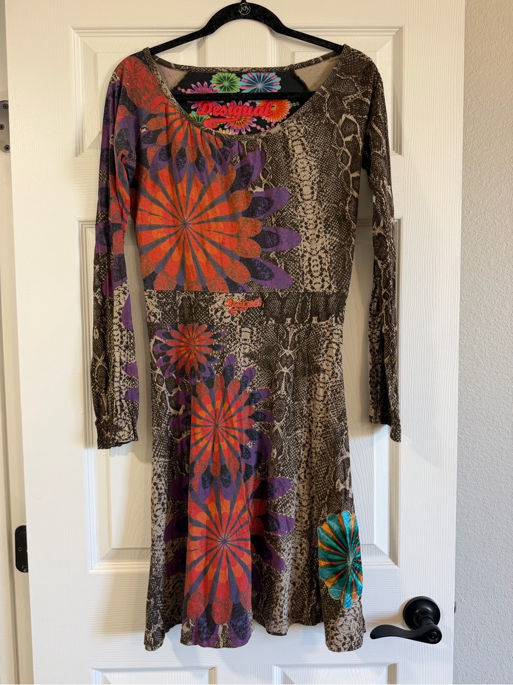 Desigual Floral Snakeprint Midi Dress